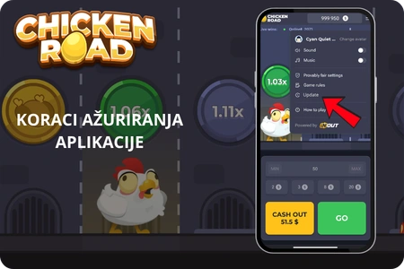 Upute za ručno ažuriranje aplikacije Chicken Road na mobitelu